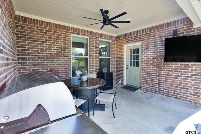 702 Jaxon Dr, Whitehouse, TX 75791 - view of patio with a ceiling fan and outdoor dining area