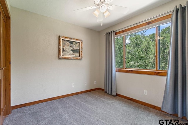 5766 Fm 279, Ben Wheeler, TX 75754 - carpeted spare room featuring baseboards and a ceiling fan