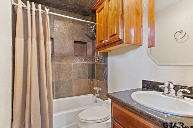 5766 Fm 279, Ben Wheeler, TX 75754 - full bathroom with vanity and shower / bath combo with shower curtain
