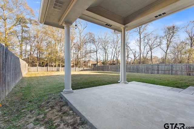 6023 Grace Ave, Tyler, TX 75707 - fenced backyard with a patio