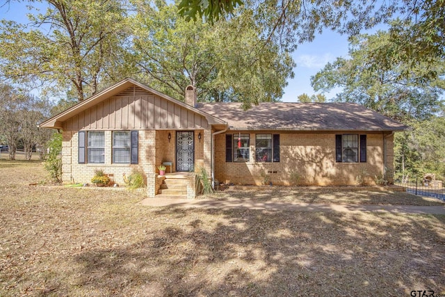 view of single story home