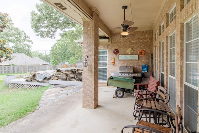 18400 Woodhollow Dr, Flint, TX 75762 - view of patio / terrace featuring ceiling fan