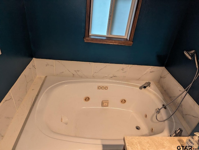 bathroom featuring a bath