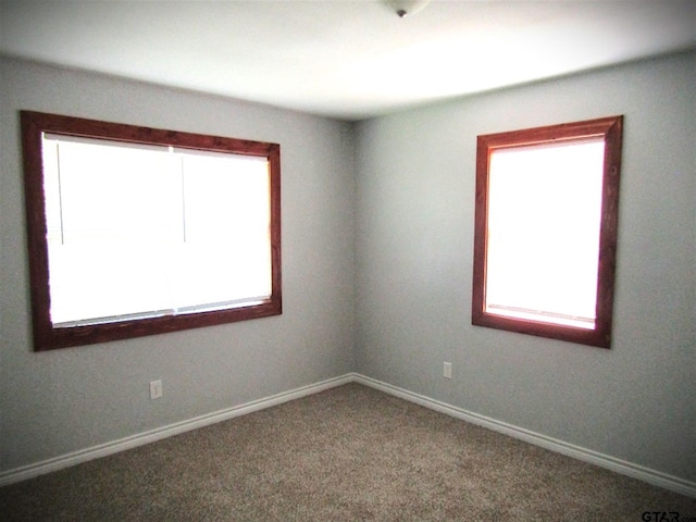 view of carpeted empty room