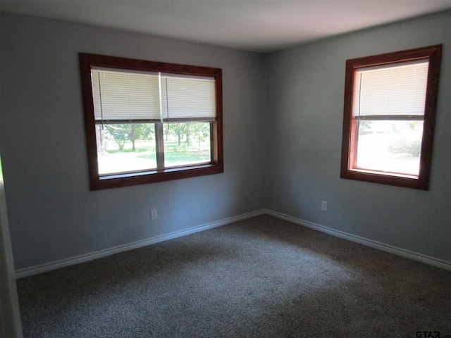 view of carpeted spare room