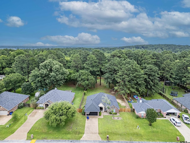 21327 Altuda Ln, Flint, TX 75762 - aerial perspective of suburban area featuring a forest
