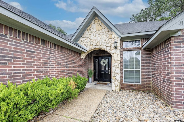 21327 Altuda Ln, Flint, TX 75762 - view of exterior entry with brick siding and stone siding