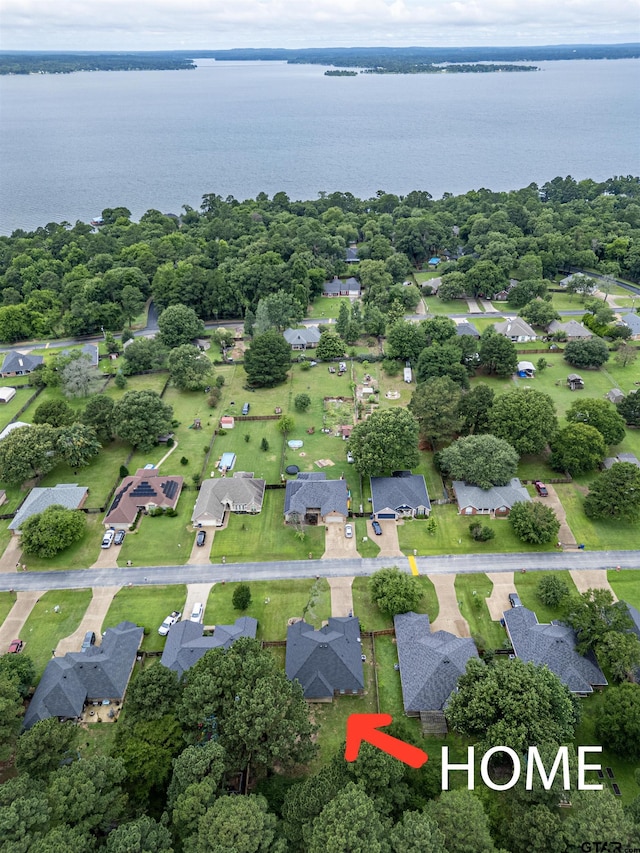 21327 Altuda Ln, Flint, TX 75762 - aerial perspective of suburban area with a large body of water