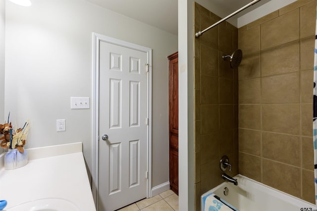 21327 Altuda Ln, Flint, TX 75762 - bathroom with shower / washtub combination, tile patterned floors, and vanity
