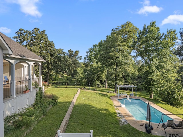 7031 Ridge Place Cir, Tyler, TX 75703 - outdoor pool with a lawn and a patio