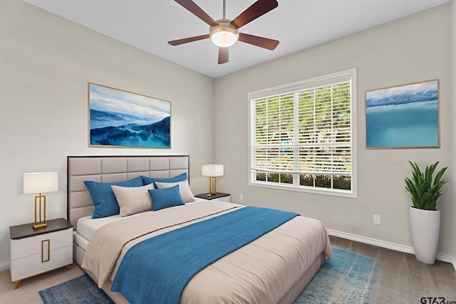 7031 Ridge Place Cir, Tyler, TX 75703 - carpeted bedroom featuring baseboards and ceiling fan