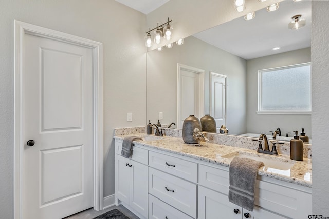 bathroom with vanity