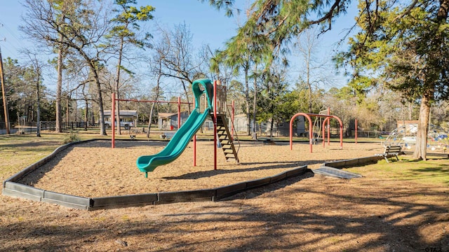 view of community jungle gym