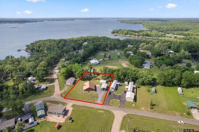 111 Little River Bnd, Quitman, TX 75783 - aerial view featuring a water view