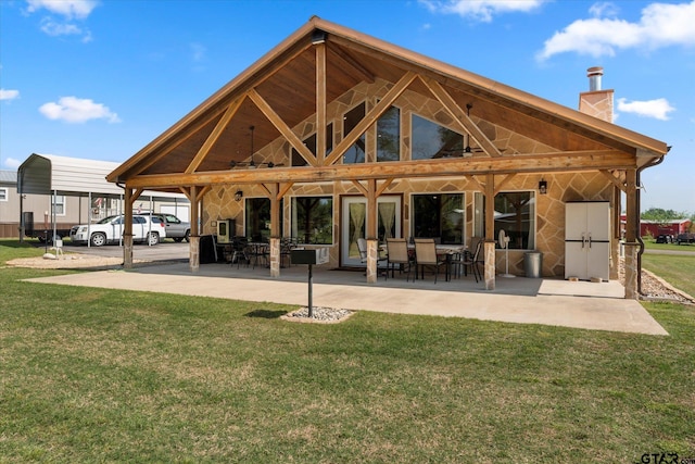 111 Little River Bnd, Quitman, TX 75783 - view of community with a yard and a patio area