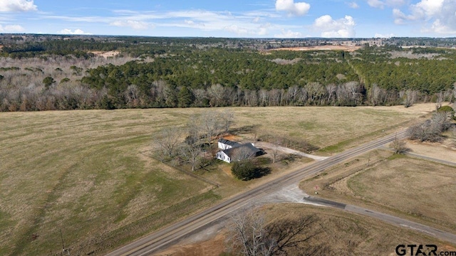 bird's eye view featuring a rural view