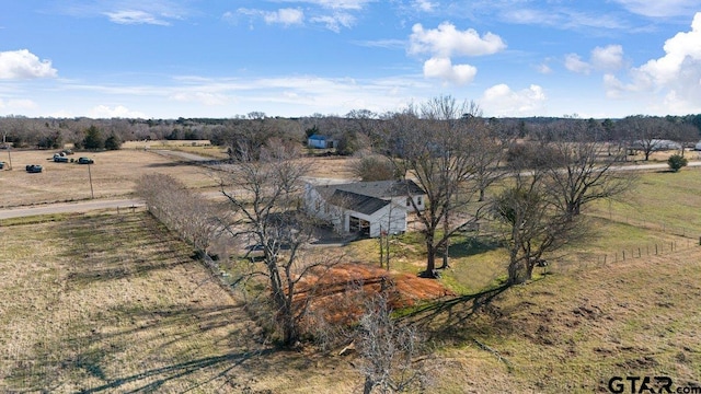 bird's eye view with a rural view