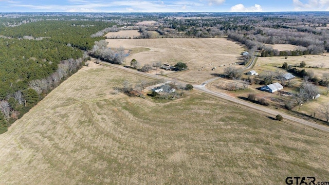 drone / aerial view with a rural view