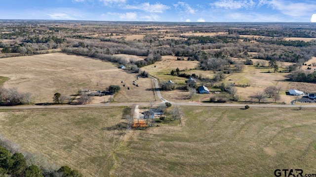 drone / aerial view featuring a rural view