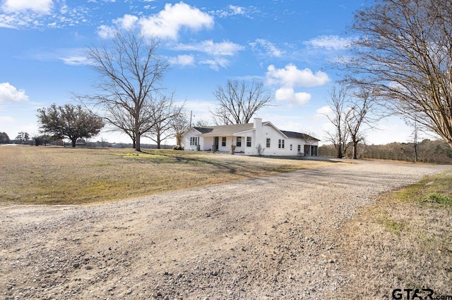 view of single story home