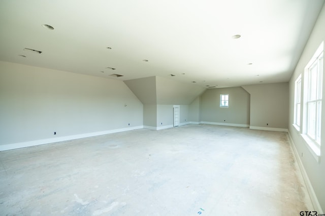 529 Eland Way, Bullard, TX 75757 - additional living space with lofted ceiling and concrete floors