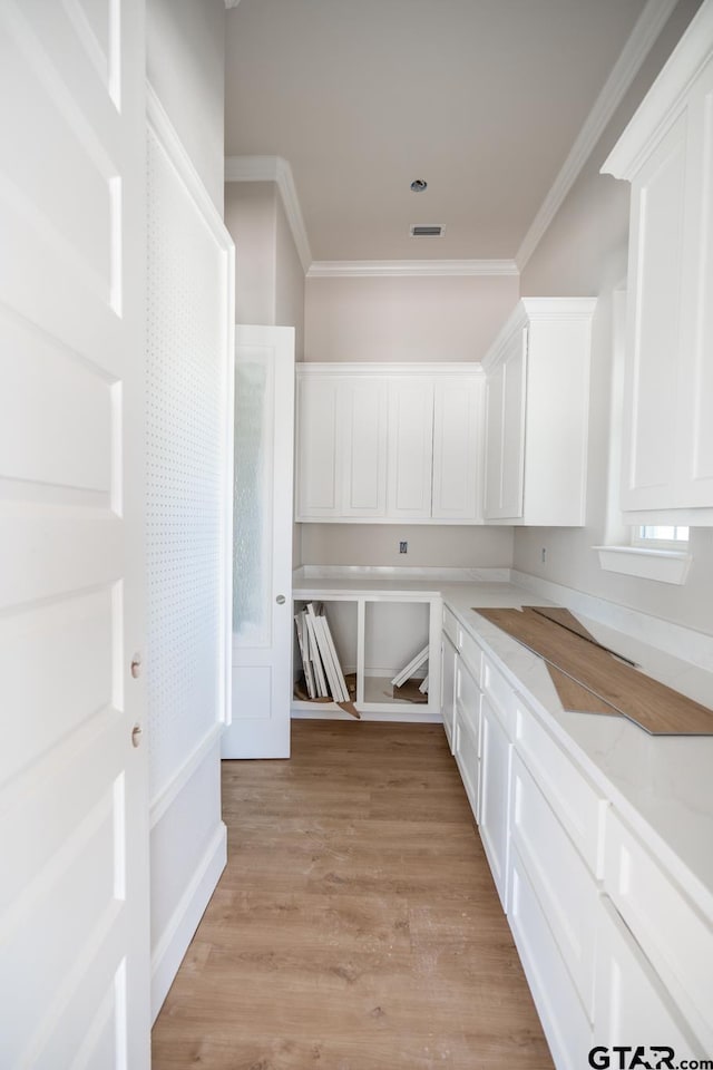 529 Eland Way, Bullard, TX 75757 - corridor featuring crown molding and light wood-style floors