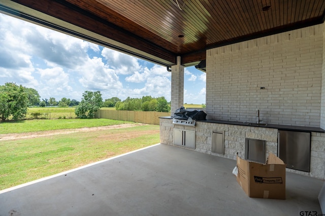 529 Eland Way, Bullard, TX 75757 - view of patio / terrace with area for grilling and a sink