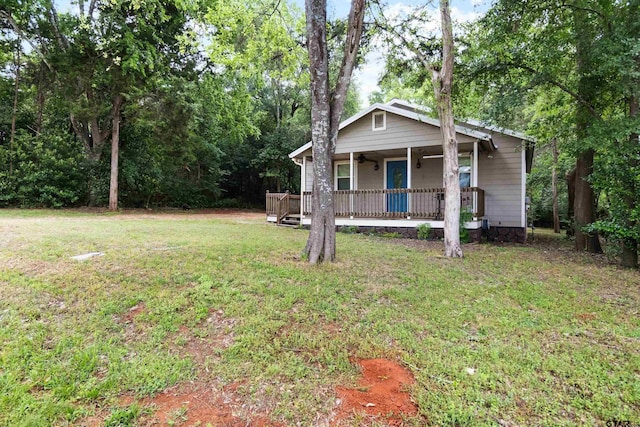 321 Inwood, Bullard, TX 75757 - view of front of home with covered porch and a front lawn