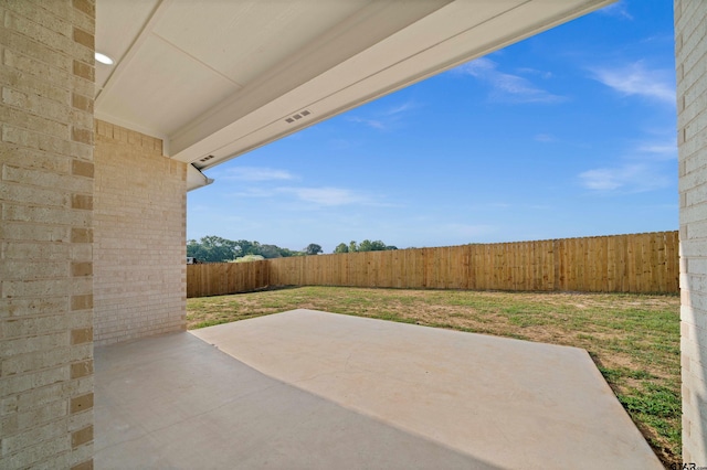 view of patio / terrace featuring a fenced backyard