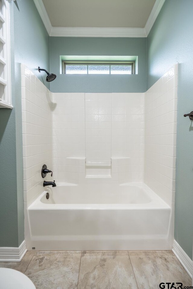 936 Cambridge Bnd, Tyler, TX 75703 - full bath with crown molding, baseboards, shower / tub combination, and toilet