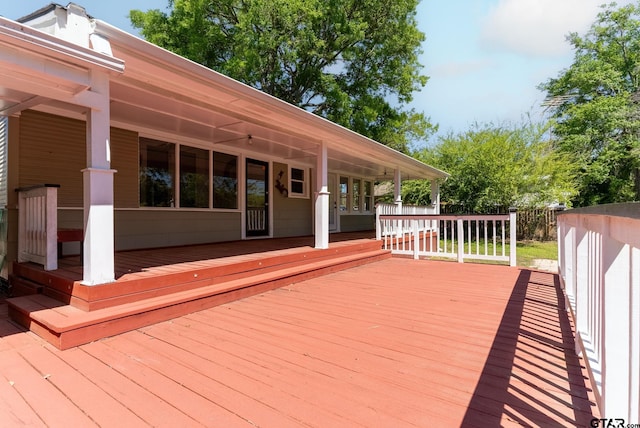 view of wooden deck