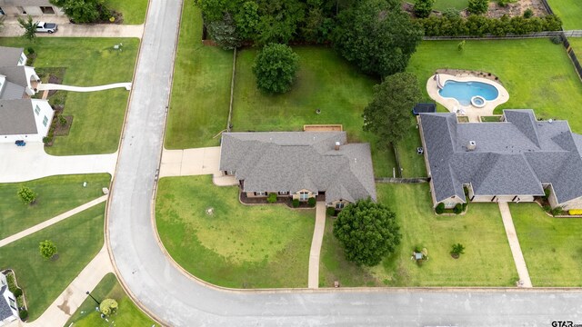 12260 Jazmin Cir, Flint, TX 75762 - view of front of home with brick siding, a front lawn, and roof with shingles