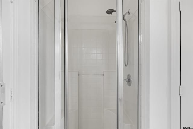 room details with a shower stall