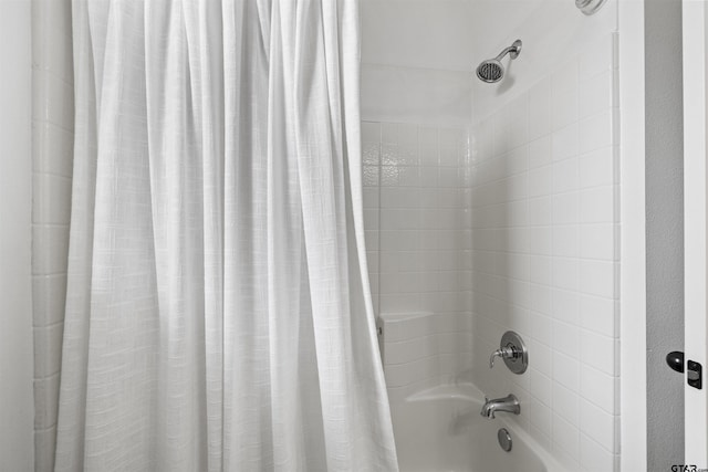 full bathroom featuring shower / bath combo