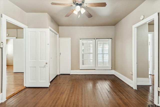 1498 Fm 279, Ben Wheeler, TX 75754 - unfurnished bedroom featuring hardwood / wood-style floors and a ceiling fan