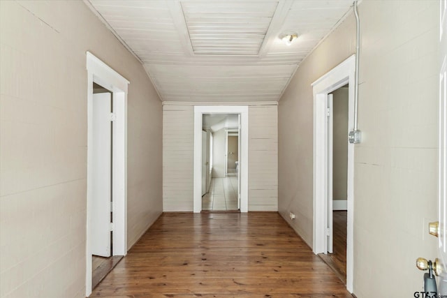 1498 Fm 279, Ben Wheeler, TX 75754 - hallway with wood finished floors and lofted ceiling