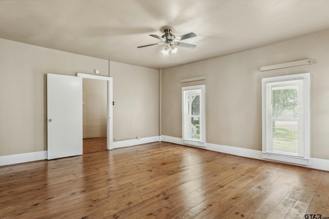 1498 Fm 279, Ben Wheeler, TX 75754 - empty room with a ceiling fan and wood-type flooring