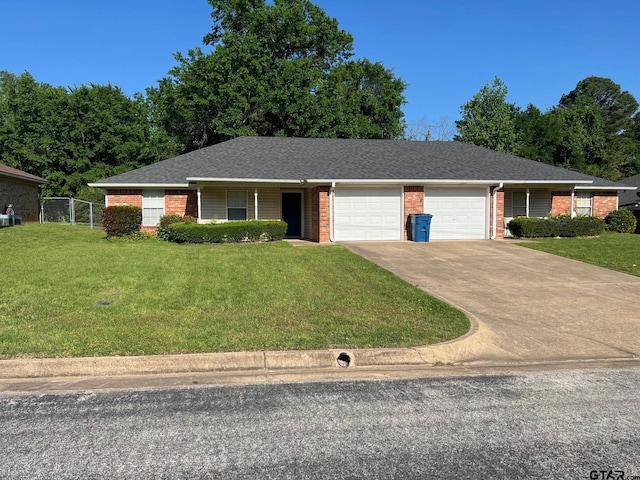 16067 Echo Glen Dr, Tyler, TX 75703 - single story home with a garage, brick siding, concrete driveway, and roof with shingles