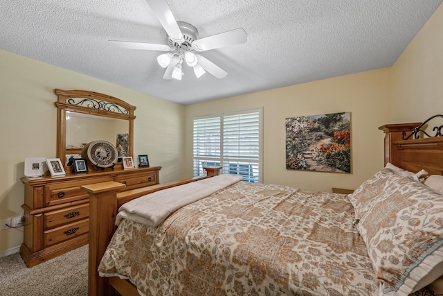 13094 Fm 2010, Chandler, TX 75758 - carpeted bedroom with a textured ceiling and ceiling fan