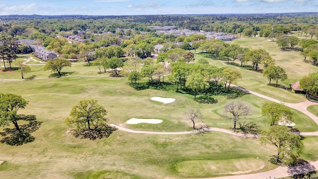 bird's eye view with golf course view