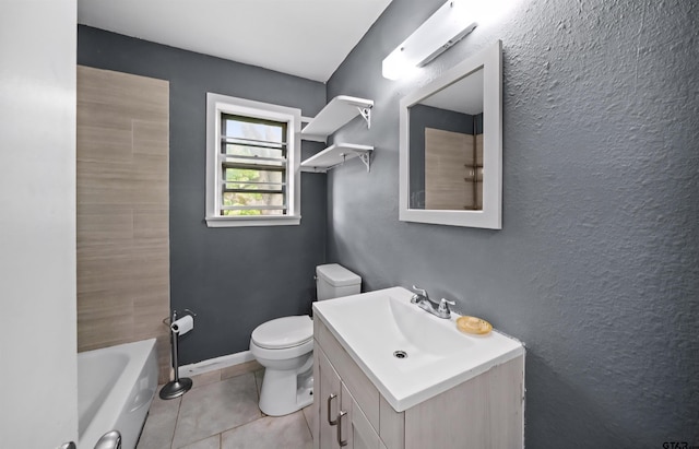 507 Bascom Rd, Whitehouse, TX 75791 - full bathroom with tile patterned floors, vanity, and a bathtub