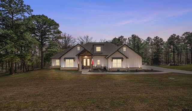 15920 Shepards Gln, Lindale, TX 75771 - modern inspired farmhouse with a lawn and roof with shingles