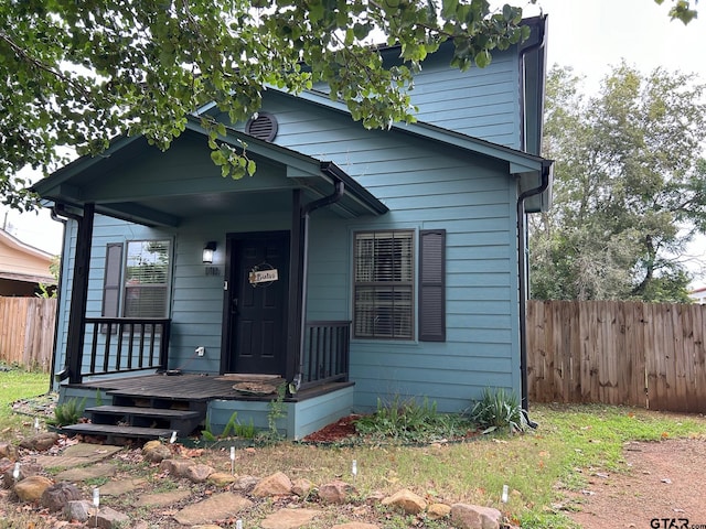 bungalow with a porch