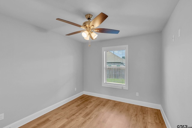 19175 Seneca Dr, Flint, TX 75762 - empty room featuring light wood finished floors and ceiling fan