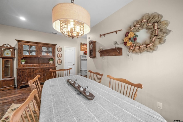 2531 Guinn Farms Rd, Tyler, TX 75707 - dining space featuring wood finished floors and a chandelier