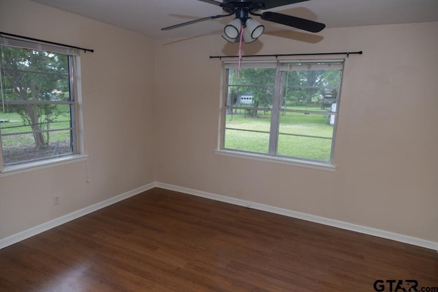 700 E Main, Whitehouse, TX 75791 - unfurnished room featuring healthy amount of natural light, wood finished floors, and ceiling fan