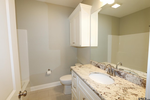 11747 Jayden Ln, Tyler, TX 75703 - full bathroom featuring vanity, tile patterned flooring, and a shower