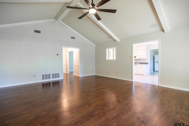 902 Joel Dr, Tyler, TX 75703 - unfurnished living room featuring a ceiling fan, wood finished floors, and baseboards