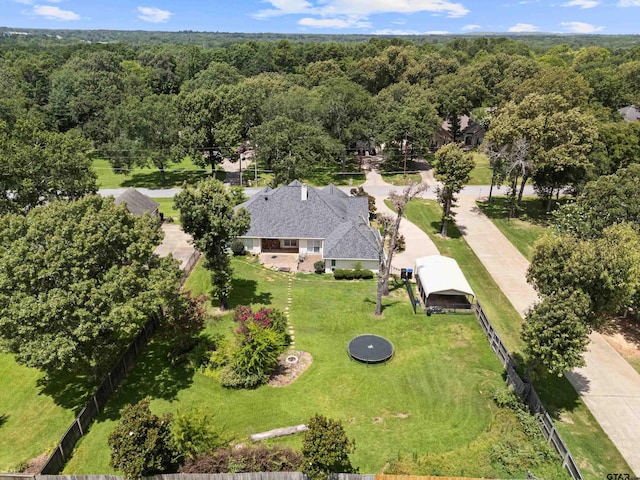 5201 Whitaker Cir, Longview, TX 75605 - view from above of property featuring a heavily wooded area