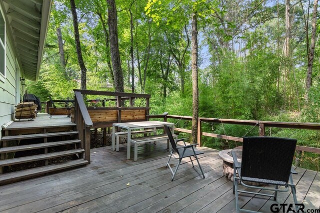 view of wooden deck